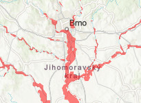 Povodňová mapa Výzkumného Ústavu Vodohospodářského T. G. Masaryka